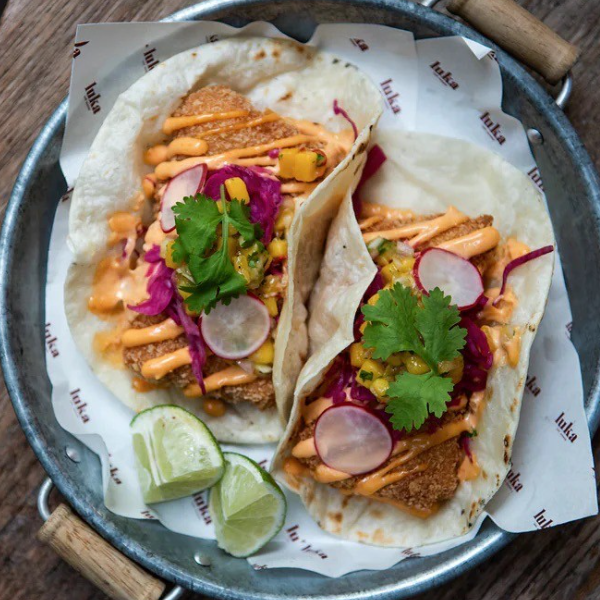 Salmon Belly Tacos with Mango Salsa
